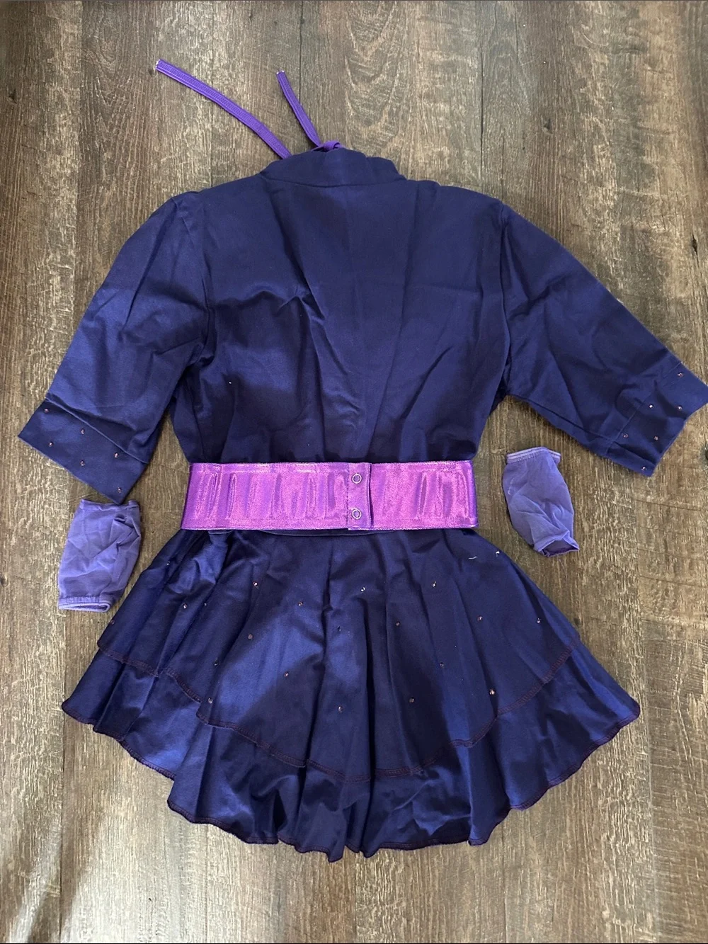 Competition Dance Costume Set with Shimmer Belt (Adult Small)